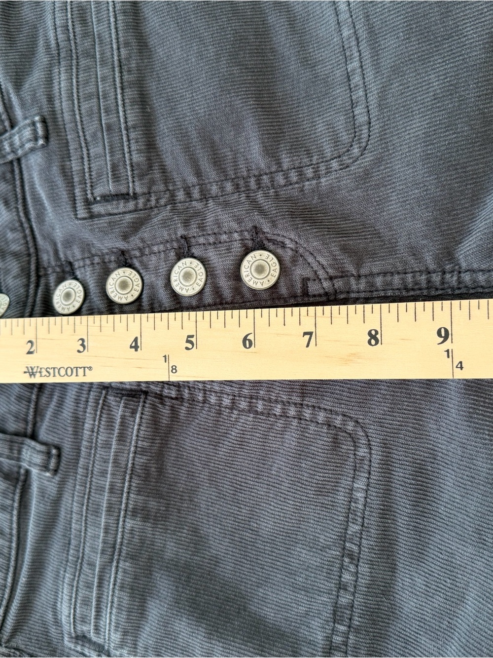 American Eagle Outfitters Super High-Rise Flare Corduroy in Gray Size 10 Short - Picture 8 of 12